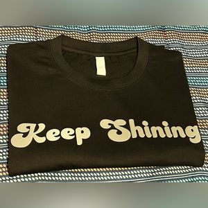 Keep Shining Black Summer soft fabric T-shirt